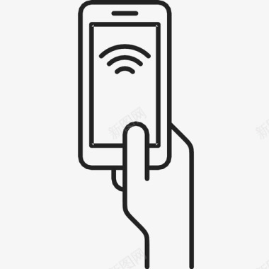 NFC近场通信移动支付苹果支付非接触式图标图标