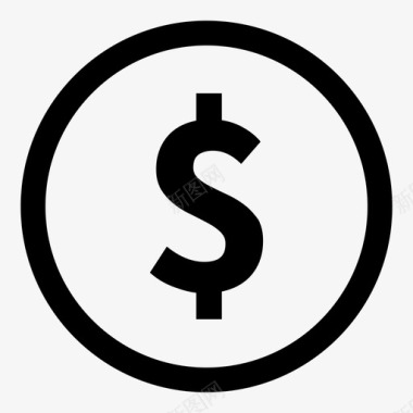 梦想基金硬币电子商务经济图标图标