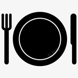 午餐食用餐具桌子盘子图标高清图片