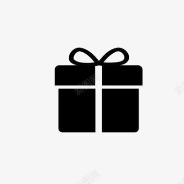 蓝色礼物盒子礼物包装聚会图标图标
