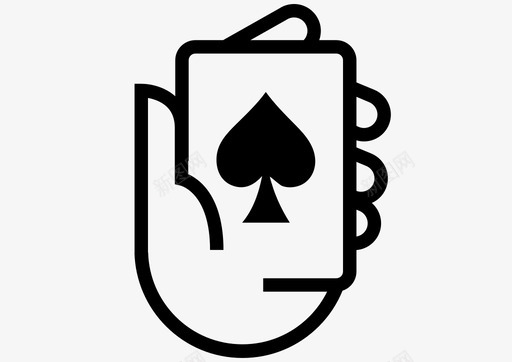 黑桃扑克牌魔术师握柄图标图标