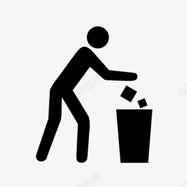 垃圾删除图标垃圾人清理图标图标