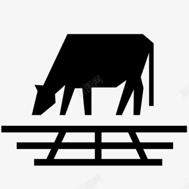 牛栏格栅牲畜图标图标