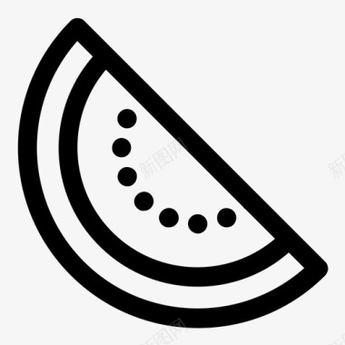 猕猴桃西瓜零食图标图标