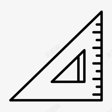 正方形的背景尺子正方形科学图标图标