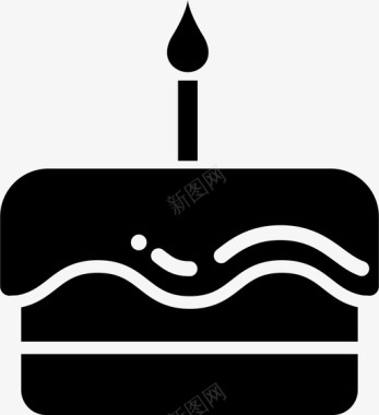 生日蛋糕背景生日蛋糕蜡烛庆祝图标图标