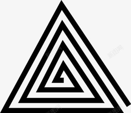 符号三角形螺旋三角形符号学图标图标