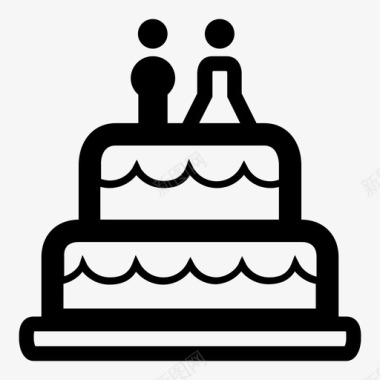 矢量结婚素材婚礼蛋糕糖果招待会图标图标