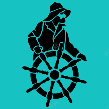 职业和工作水手船雨衣图标图标