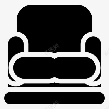 沙发床单人座椅低矮长沙发图标图标