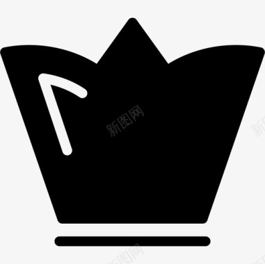 国王皇室黑色高冠形状皇冠图标图标