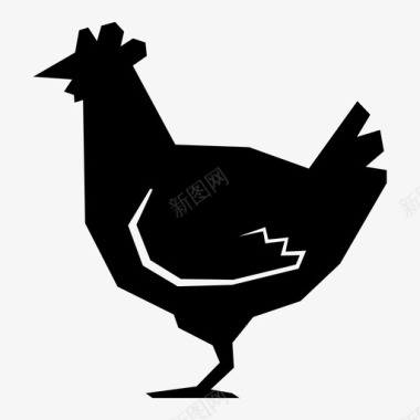 火鸡字母鸡肉火鸡母鸡图标图标