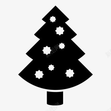 冷杉圣诞树木材小径图标图标