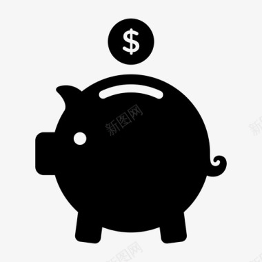 小猪存钱罐小猪存钱图标图标