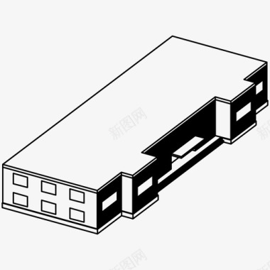 建筑爱心城市学校学习高中图标图标