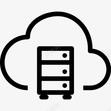 硬盘服务器存储服务器云图标图标
