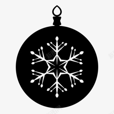 圣诞节装饰冬季下雪图标图标