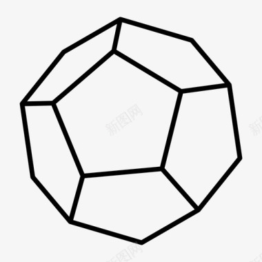 数学矢量十二面体正十二面体多面体图标图标