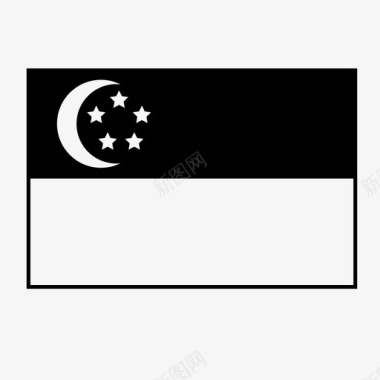 新加坡新加坡国旗图标图标