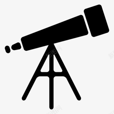 望远镜立式观星图标图标