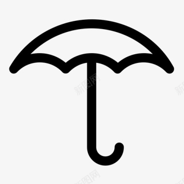 伞带边框卷曲图标图标