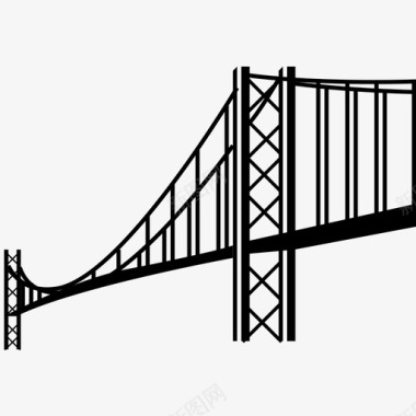 桥梁建筑布鲁克林大桥图标图标