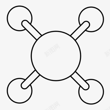 网络抽象连接图标图标