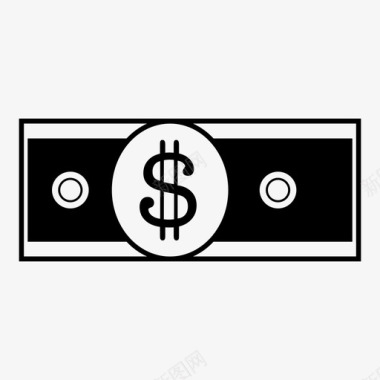 钱美元现金货币图标图标