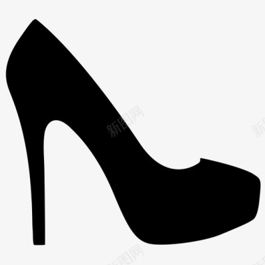 简洁拖鞋高跟鞋女式拖鞋图标图标