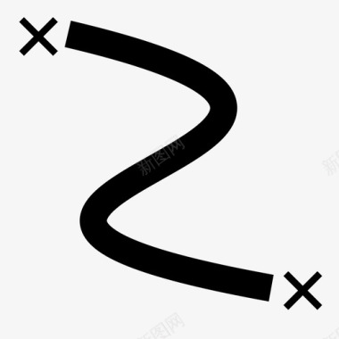 路线曲线曲线路径图标图标