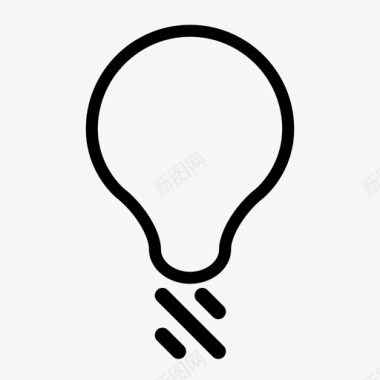 观念灯泡思考电源图标图标