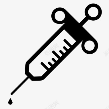 打疫苗注射器治疗医疗图标图标