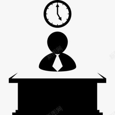 办公室人员标牌办公室工作与时间人员人力资源图标图标