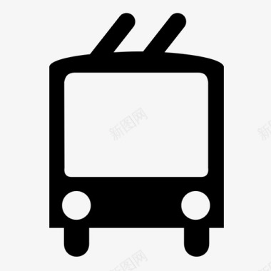 公共交通标识有轨电车无轨电车旅行图标图标