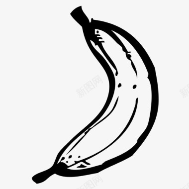 手绘双鱼性格香蕉性格水果图标图标
