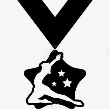 体操运动员体操运动员奖章运动会奖牌图标图标