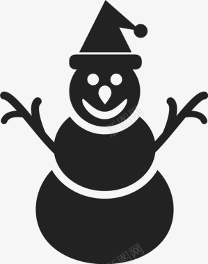 雪人圣诞节礼物图标图标