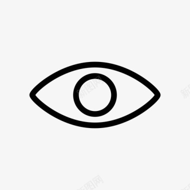 眼睛标志睁开的眼睛轮廓原型图标图标