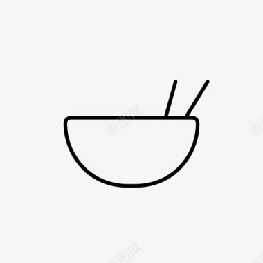 碗筷子餐具图标图标