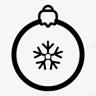 创意雪花树装饰圣诞节节日图标图标