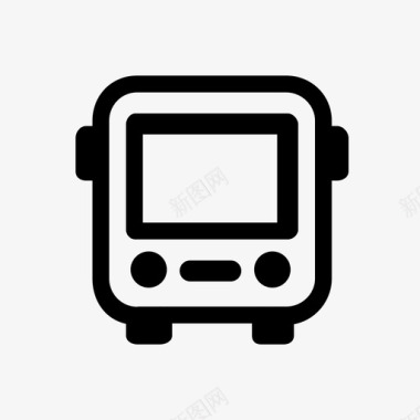 公共交通标识公共汽车旅行交通图标图标