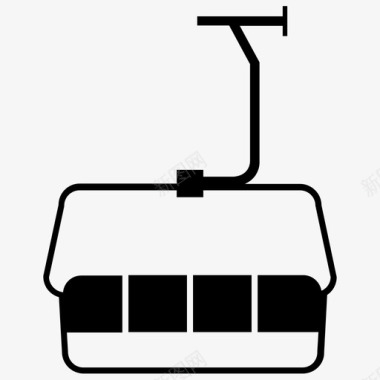 升降椅山地度假村图标图标