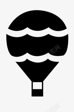 漂浮气球热气球运输天空图标图标
