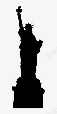 纽约市自由女神像旅游巴黎图标图标