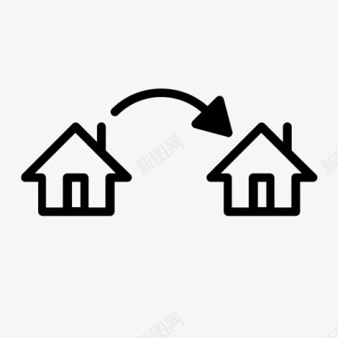 小房子免抠新家搬家房产图标图标