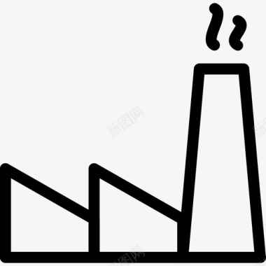 破旧的工厂图片工厂烟囱形状图标图标