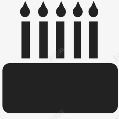 蜡烛生日蛋糕蜡烛庆祝图标图标