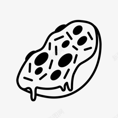 披萨百吉饼冷冻食品粘糊糊图标图标