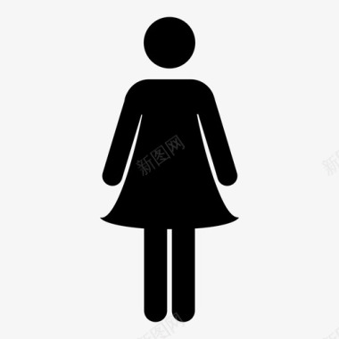 女人分娩厕所图标图标