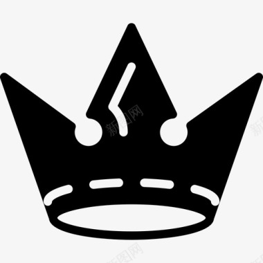 古董黑色皇冠形状皇冠图标图标
